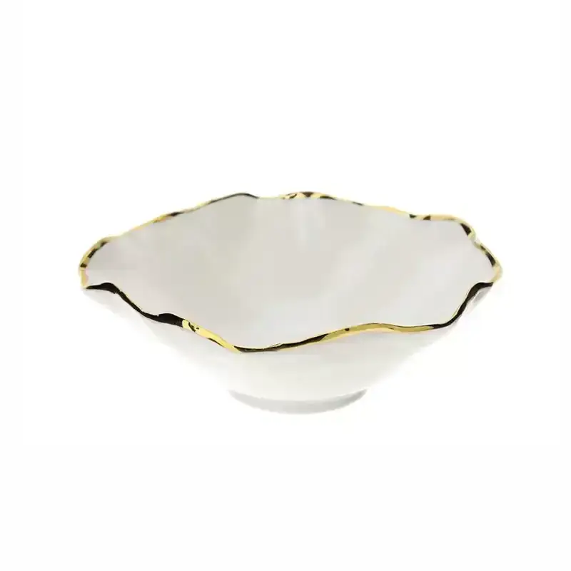 CIOTOLA PORC.BIANCO/ORO 14,5X12,5XH5CM Più Venduto