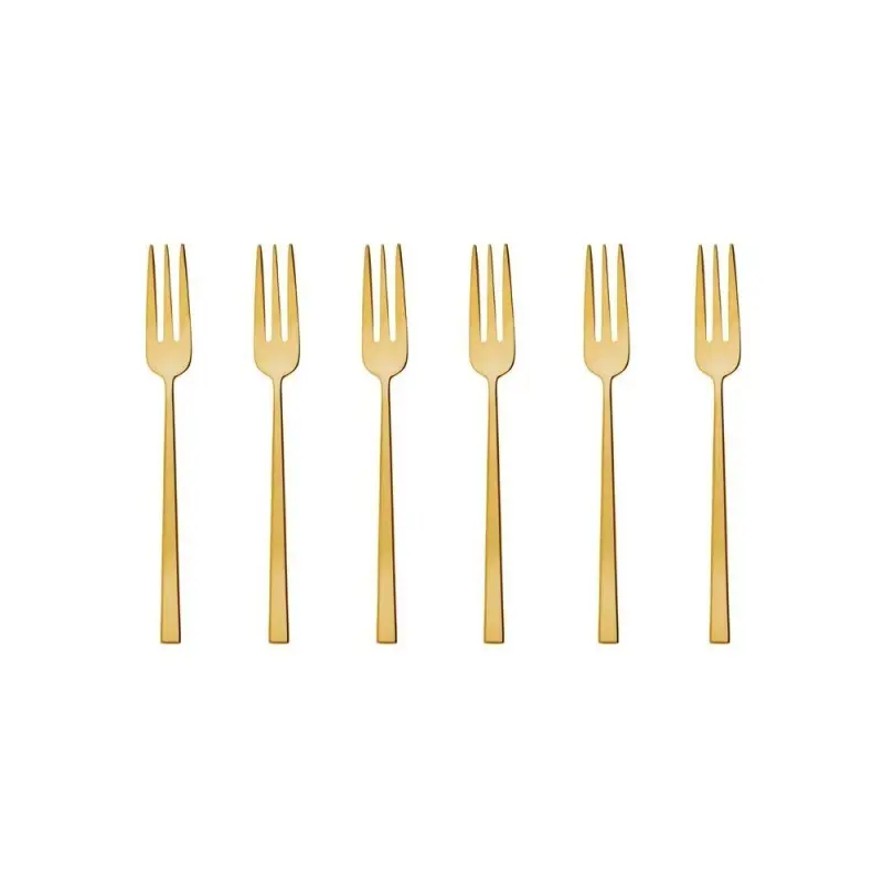 Economico SET 6 FORCH. DOLCE ROCK PVD GOLD