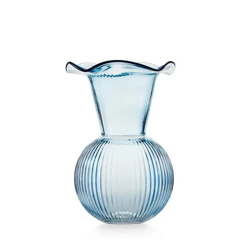Vaso Bocca Larga Blu in Vetro EMO’ Italia – Collezione Aurora Ultimissimo Modello