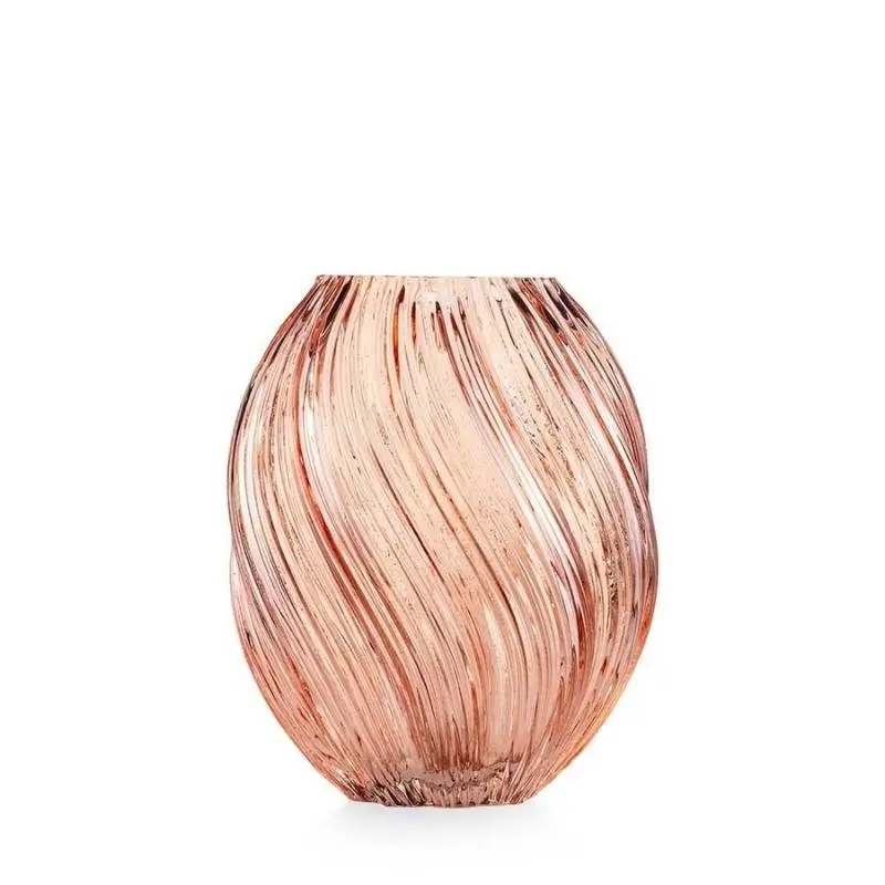 Vaso Spirale Ambra in Vetro H21 cm Collezione Aurora – Emò Italia Pagamento Sicuro