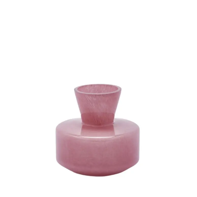 Vaso con Collo Rosa Antico in Vetro Soffiato H15 cm – EDG Enzo De Gasperi Offerta