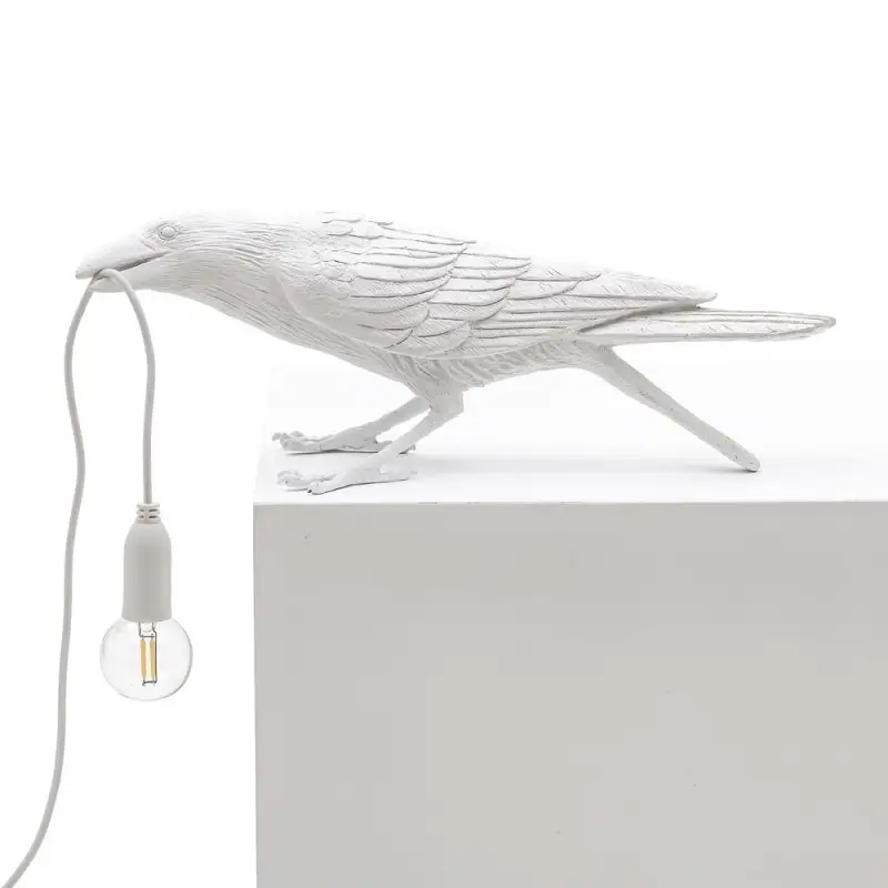 Promozione Esclusiva Bird Lamp White Playing – Lampada Uccellino da Tavolo di Design Seletti