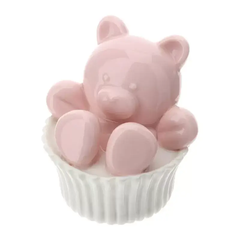 ORSETTO PIROTTINO PORC.6,5X6,5CM ROSA Super Prezzo