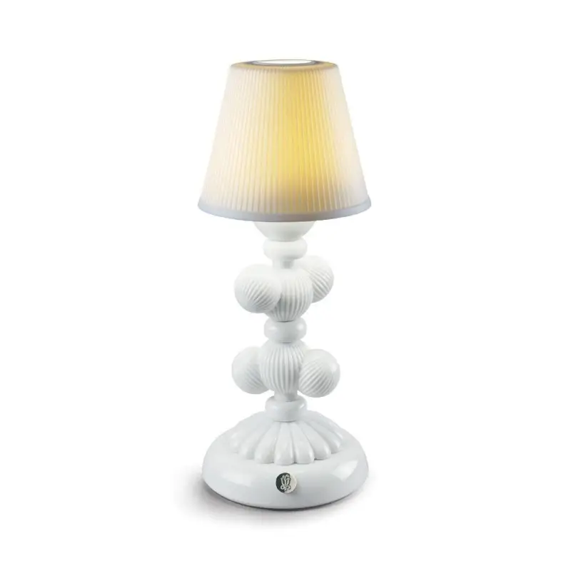 Economico Lladrò Lampada da tavolo Firefly Cactus bianca in porcellana