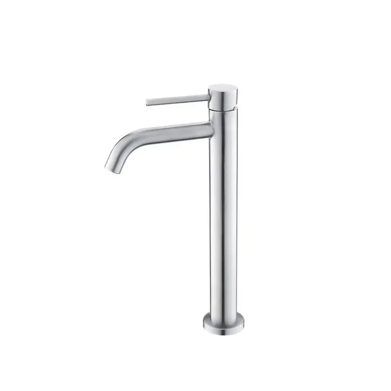 Miscelatore lavabo alto linea curva in acciaio inox finitura cromo | KAM-ARTE CROMO Saldi