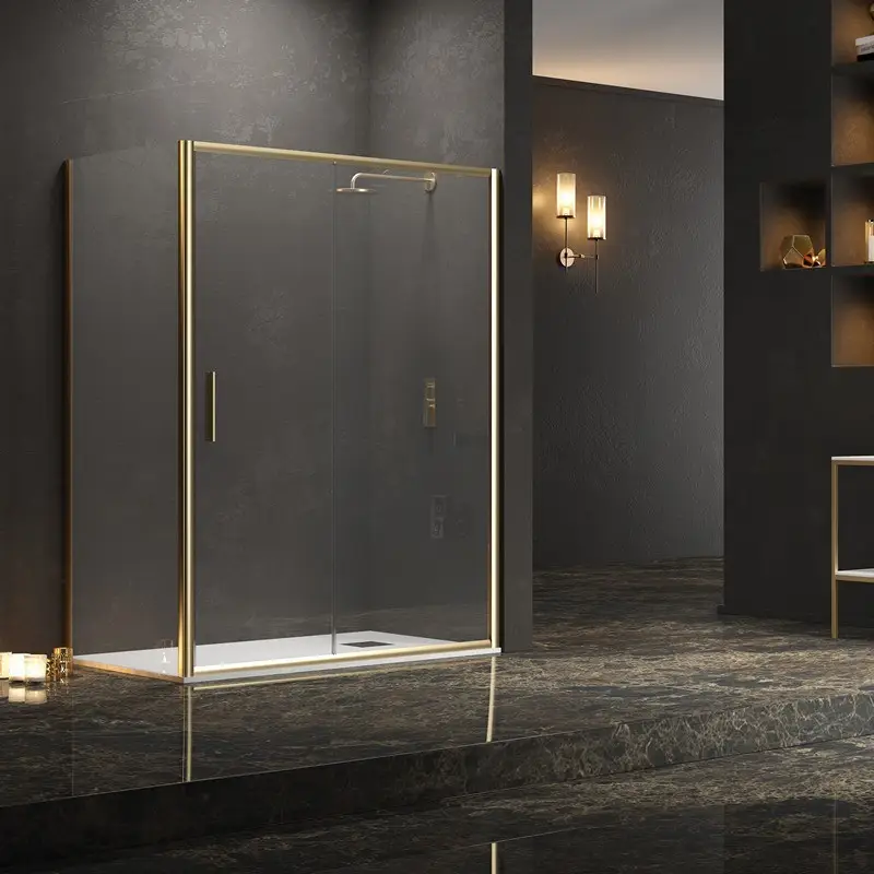 Box doccia angolare 90x110 oro opaco scorrevole | KE-4000G Offerta Lampo
