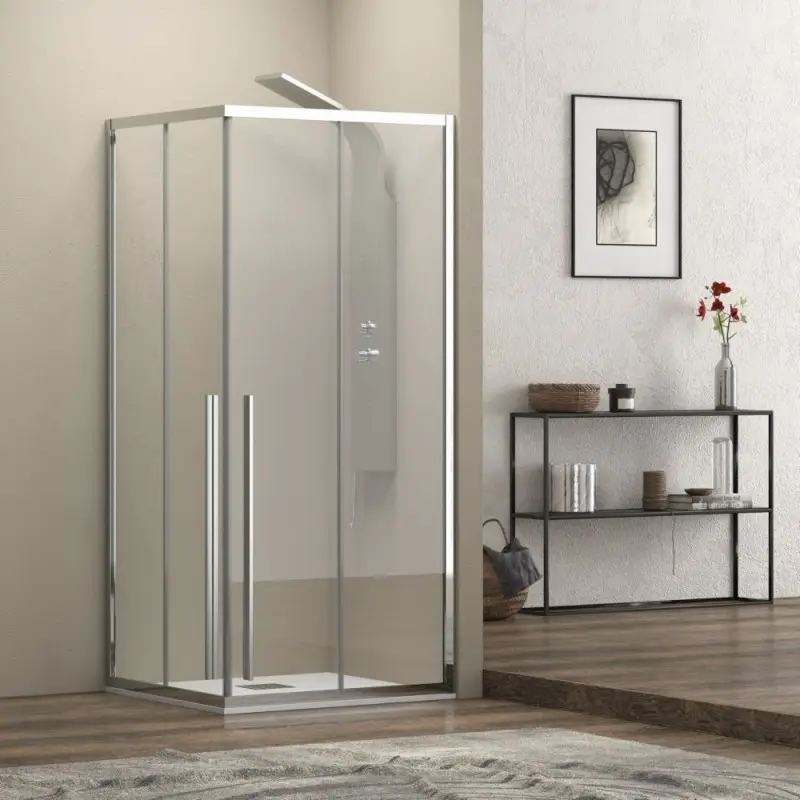 Box doccia 80x150 angolare doppio scorrevole vetro 8mm altezza 200h | KEL1000 Di Tendenza
