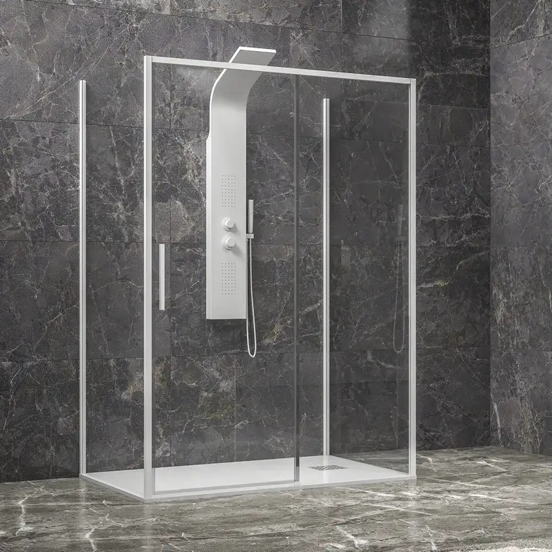 Box doccia 3 lati 90x100x90 scorrevoletelaio bianco | KLA-4000N Offerta Lampo