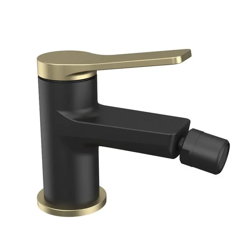Miscelatore bidet colore nero opaco con leva bronzo | KAM-KANDA NERO-B Promozione