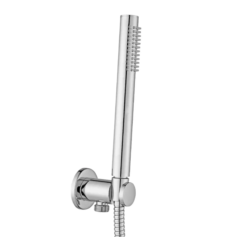 Subito Disponibile Paffoni kit doccia cromato tondo - doccino e supporto con presa acqua in metallo e flessibile 150cm