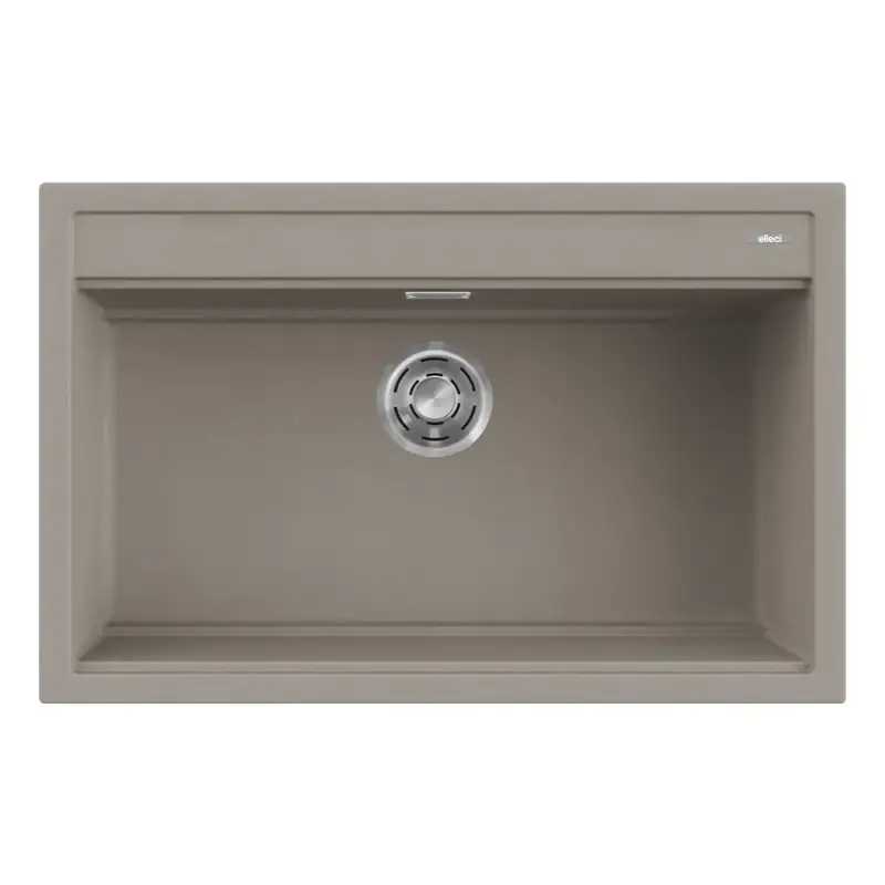 Promozione Esclusiva Elleci lavello da cucina 1 vasca 79x51cm in granitek tortora installazione sopratop | Best 130