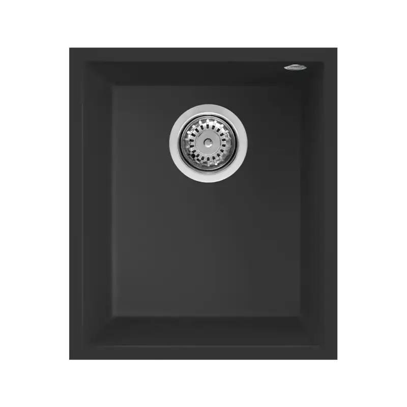 Elleci lavello da cucina 1 vasca 38x44cm in granitek nero installazione sottotop | Quadra 100 Ultime Pezzi