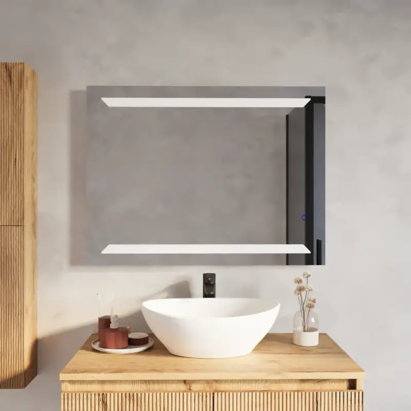 Spedito Oggi Specchio led rettangolare 50x70cm reversibile anti-appannamento luce calda, neutra e fredda | Deneb