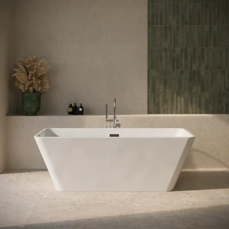 Vasca da bagno freestanding 170cm in acrilico bianco lucido | Camilla Promozione Esclusiva