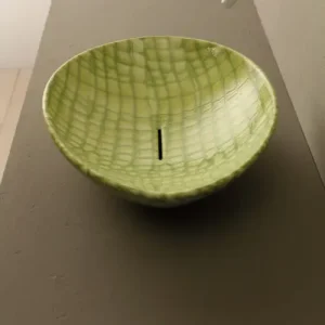 Occasione AFYA lavabo d'appoggio finitura pelle verde affondante