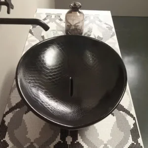 Acquista Ora AFYA lavabo d'appoggio finitura pitone nero