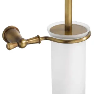 Popolare ARMONIA Portascopino a parete con bossolo in vetro satinato finitura bronzo