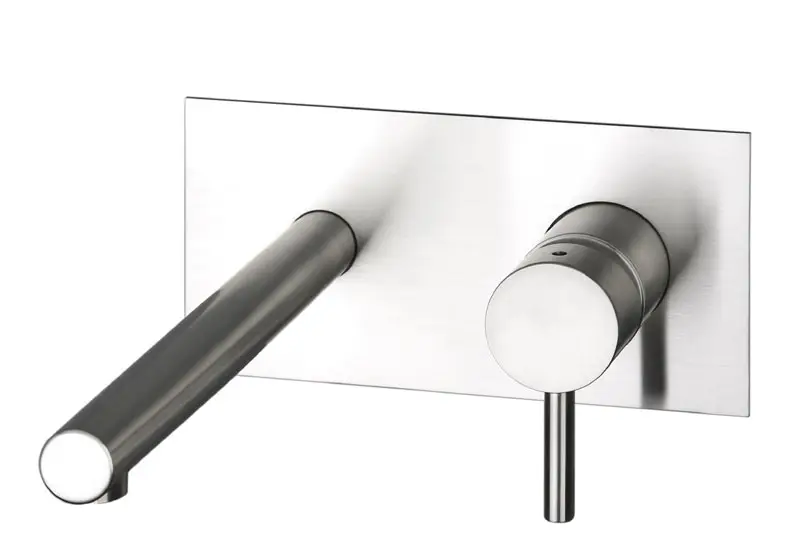 DMB Miscelatore lavabo incasso orizzontale inox 316L bocca cm. 21 finitura pvd rame Offerta Limitata