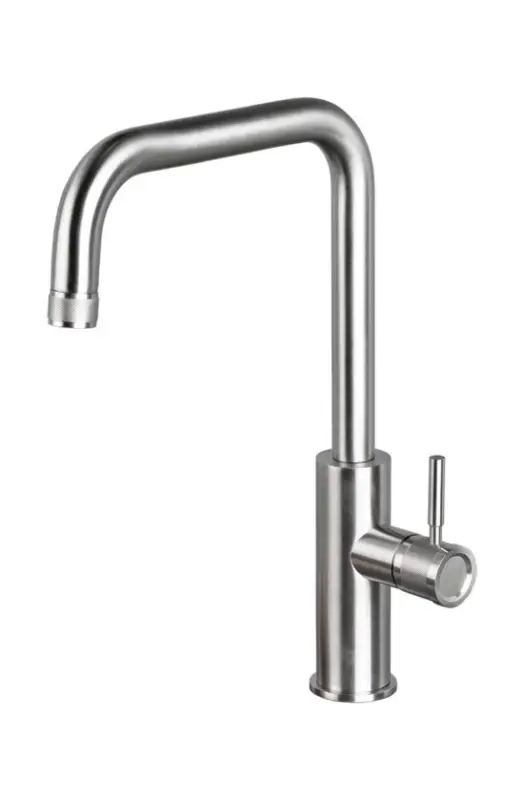 Nuova Collezione DYLAN Miscelatore monocomando lavello inox 316L canna a ponte finitura pvd oro