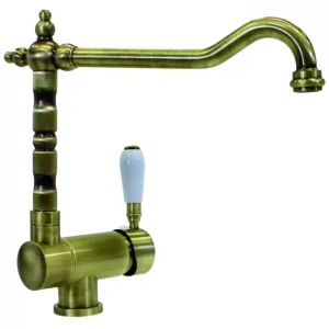MIXOLDST miscelatore monocomando orientabile con canna "old fashion" per sottofinestra finitura bronzo anticato Pagamento Sicuro