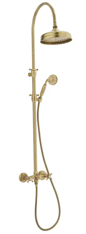 OLD FASHION Colonna doccia completa di gruppo doccia esterno deviatore integrato finitura cromo Miglior Prezzo
