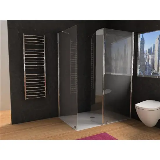 Economico PANORAMA Nr. 2 Pareti doccia fissa per Box Doccia cm90x200h-cm70/30x200h finitura cromo lucido (misura 88/90-68/70+30 h.200)
