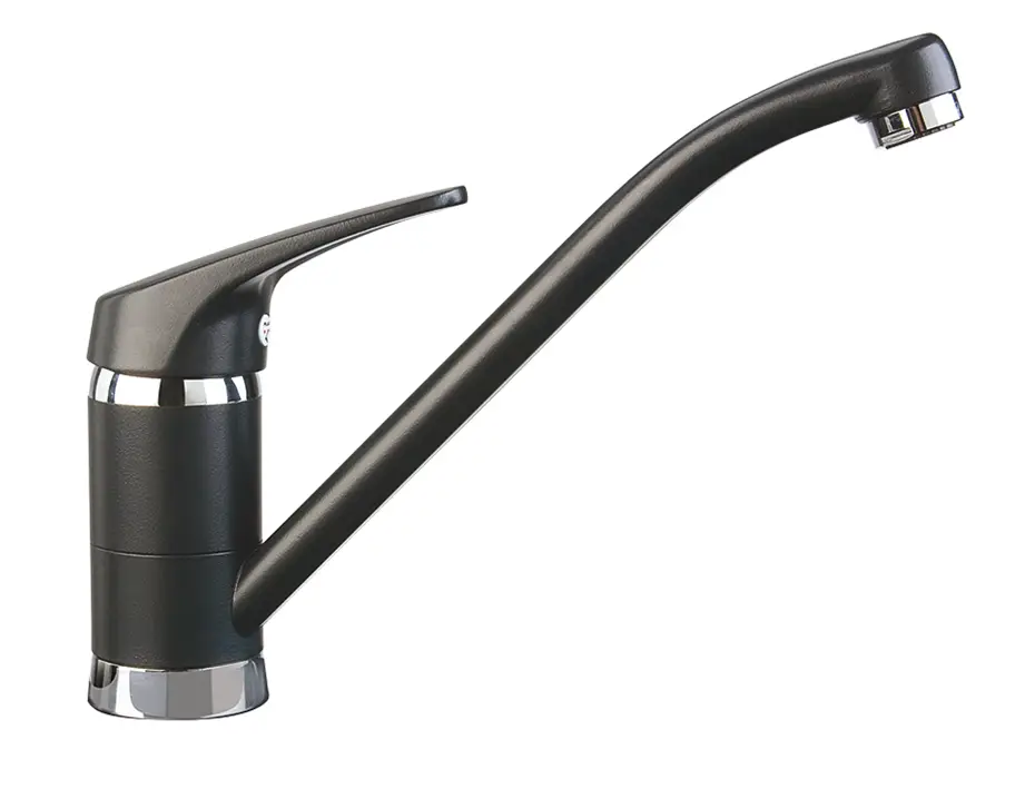 PLUSMIX miscelatore monocomando con canna a tubo finitura ultrametal 44 nero Offerta Limitata