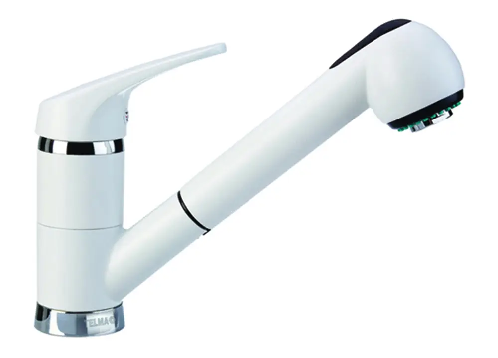 Offerta Lampo PLUSMIXEXT miscelatore monocomando con doccia estraibile finitura microultragranit 98 bianco