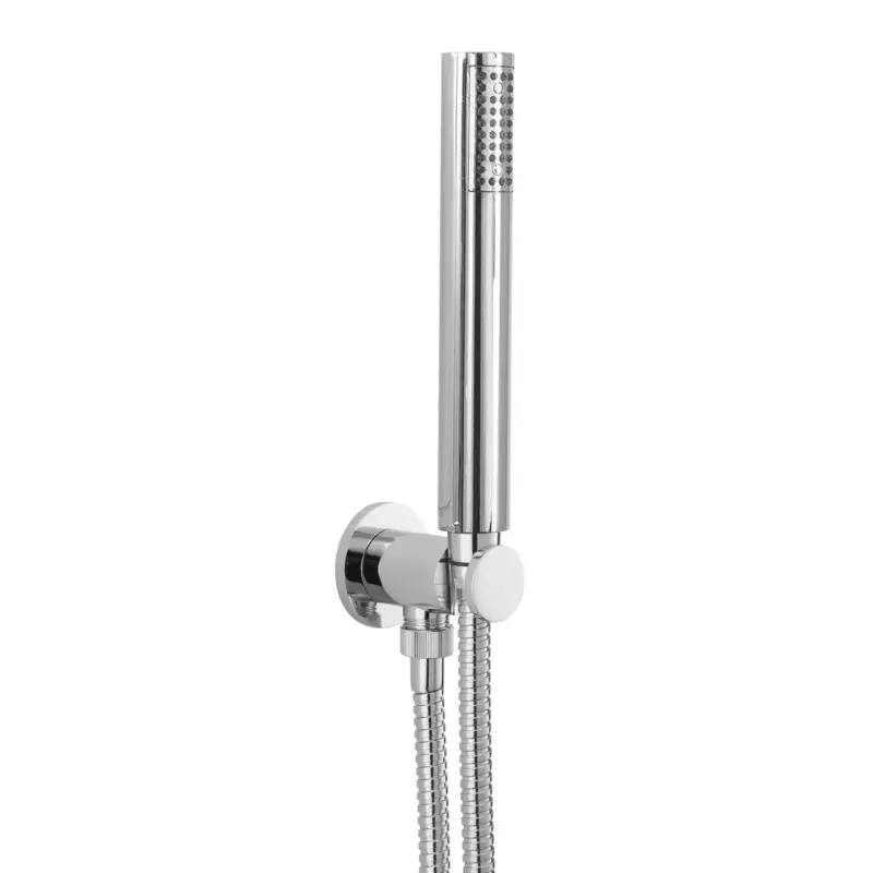 Saldi Presa acqua con supporto, flessibile e doccetta in ottone finitura cromo
