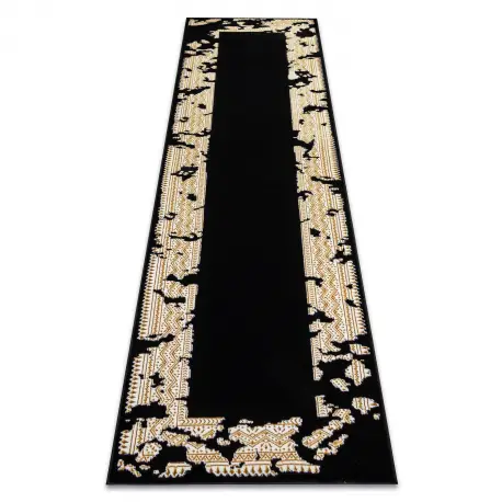Popolare Tappeto, passatoia ALLURE 1965 Cornice - Strutturale, elegante, glamour nero / oro