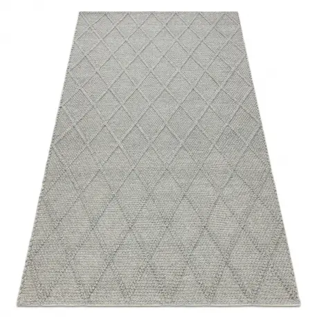 Soddisfatti O Rimborsati Tappeto in lana TAHAR 99001G grigio - TESSUTO A MANO, rombi, boho