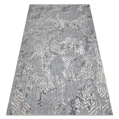Tappeto Structural SOLE D3842 esagoni - tessuto piatto grigio / beige Prezzo Conveniente