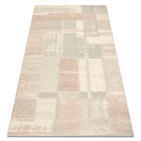 Promozione FLUX 461.43.AE200 tappeto in lana OSTA - Geometrico, strutturale, loft crema / rosa
