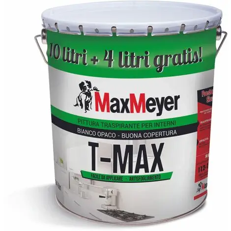 T-Max 10+4Lt idropittura bianco traspirante Di Tendenza