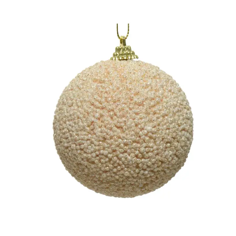 Pallina di natale beige con perle Kaemingk Prezzo Di Fabbrica