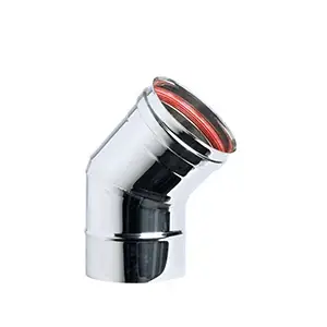 Bestseller Tubo curva a 2 settori acciaio INOX Ala 100mm x 45°