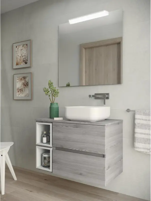 Mobile bagno sospeso cm 85 modello Deco Pino Bahia Prezzo Conveniente