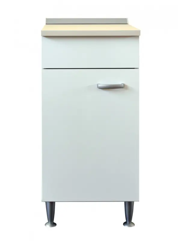 BASIC - Mobile base cucina 1anta sx con ripiano cm 40 Bianco Nuova Collezione