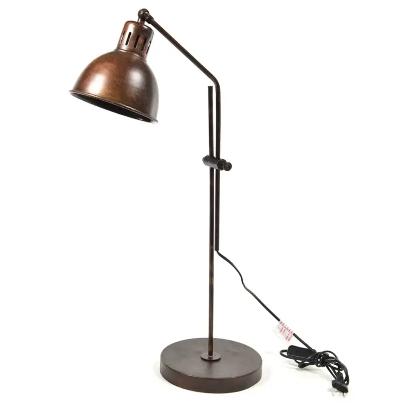 Solo Oggi Lampada da scrivania "Vintage" in metallo antichizzato h 70 cm