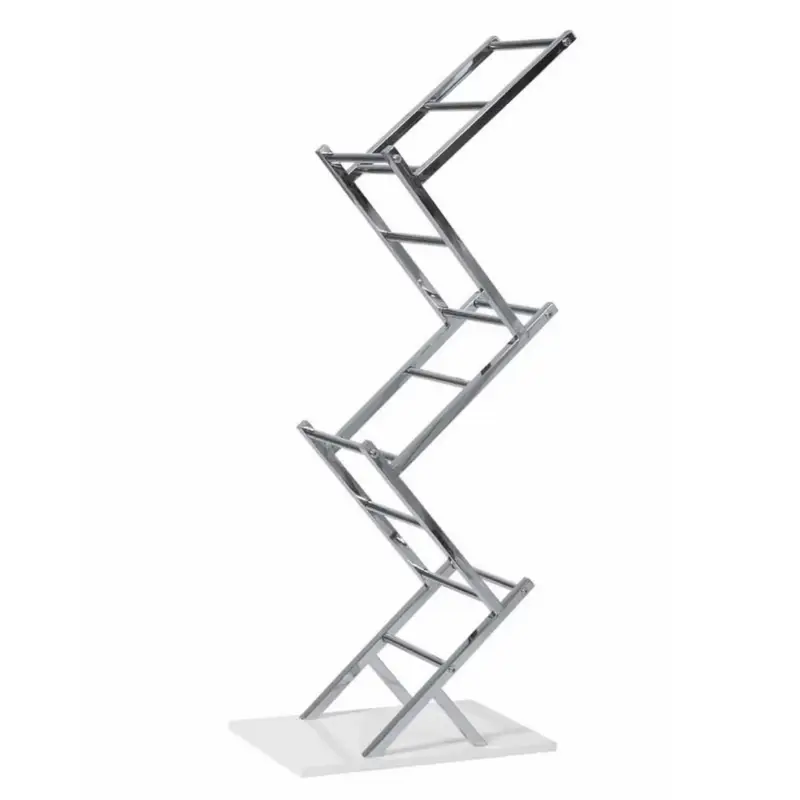 Saldi Libreria "Stuart" in acciaio cromato con 4 ripiani h 122 cm per ufficio moderno