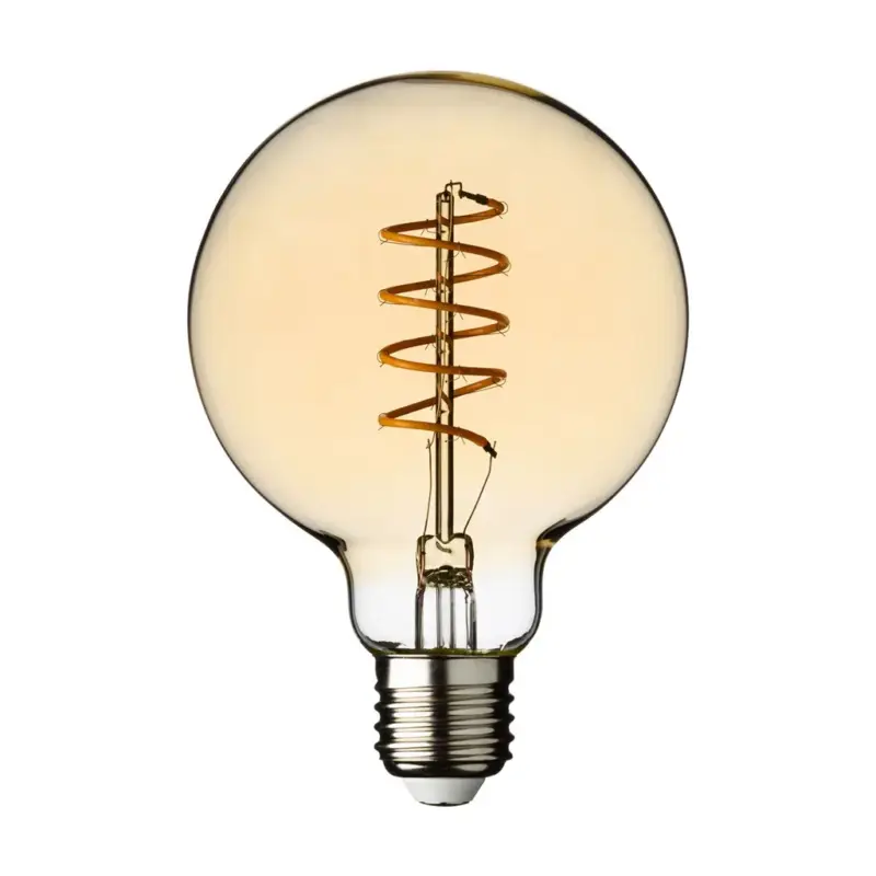 Solo Oggi Lampadine effetto Vintage con led a Spirale Ambrate attacco E27 da 4 W h 120 mm