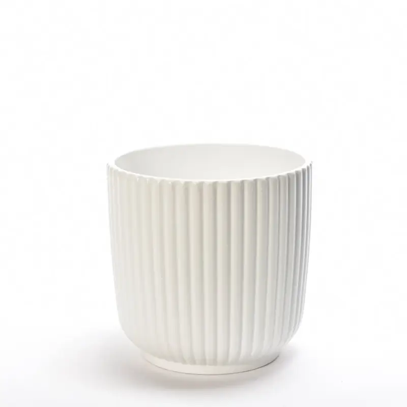 Offerta Lampo Porta vaso in ceramica "Porto" color bianco per esterno ed interno