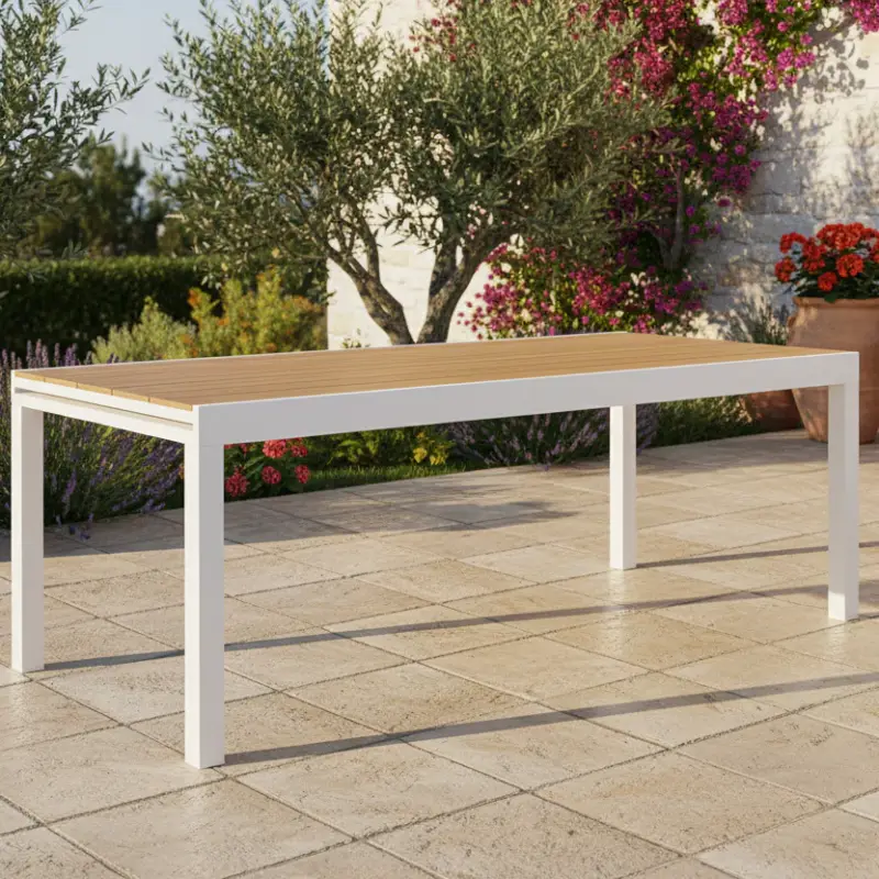 Tavolo allungabile "Elias" in alluminio e polywood da esterno per giardino 300 cm Offerta