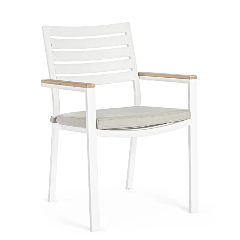 Bestseller Poltrona "Belmar" struttura in alluminio verniciato per giardino e veranda