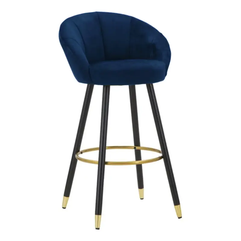 Offerta Del Giorno Sgabello da bar elegante in velluto per interno in stile moderno h 98 cm