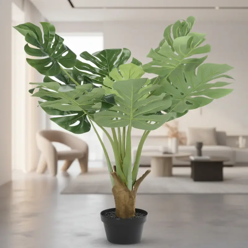 Pianta artificiale con vaso decorativa verde da 90 cm per interno Economico