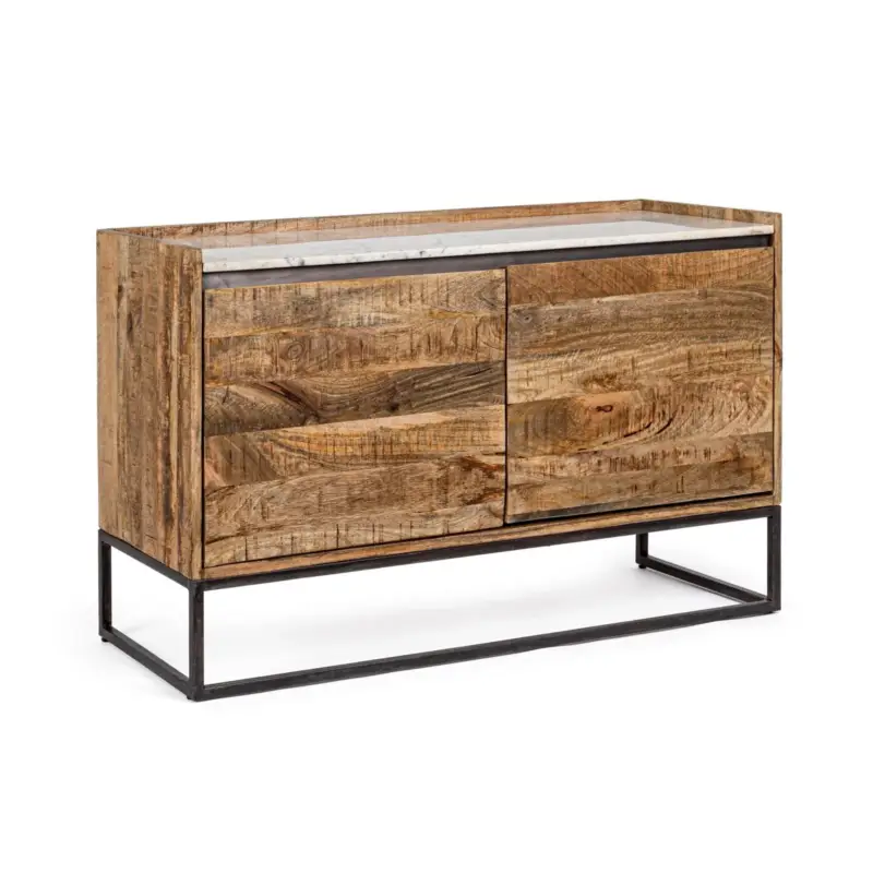 Credenza "Lambeth" con struttura in legno mango, mobile in stile moderno Ordina Subito
