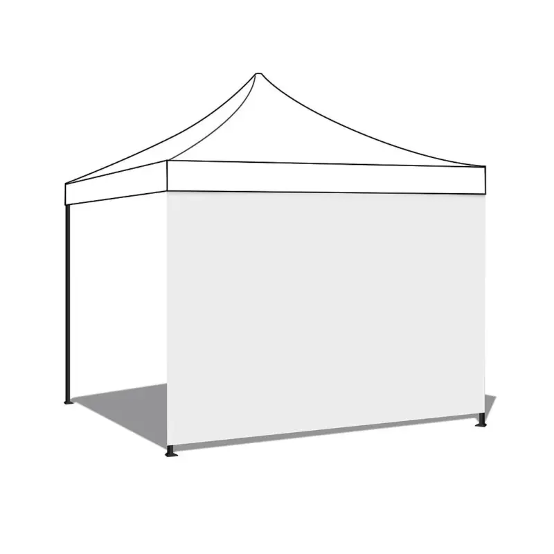 Professionale Telo di ricambio laterale per Gazebo pieghevole apertura a fisarmonica in tessuto Oxford 600D Bianco