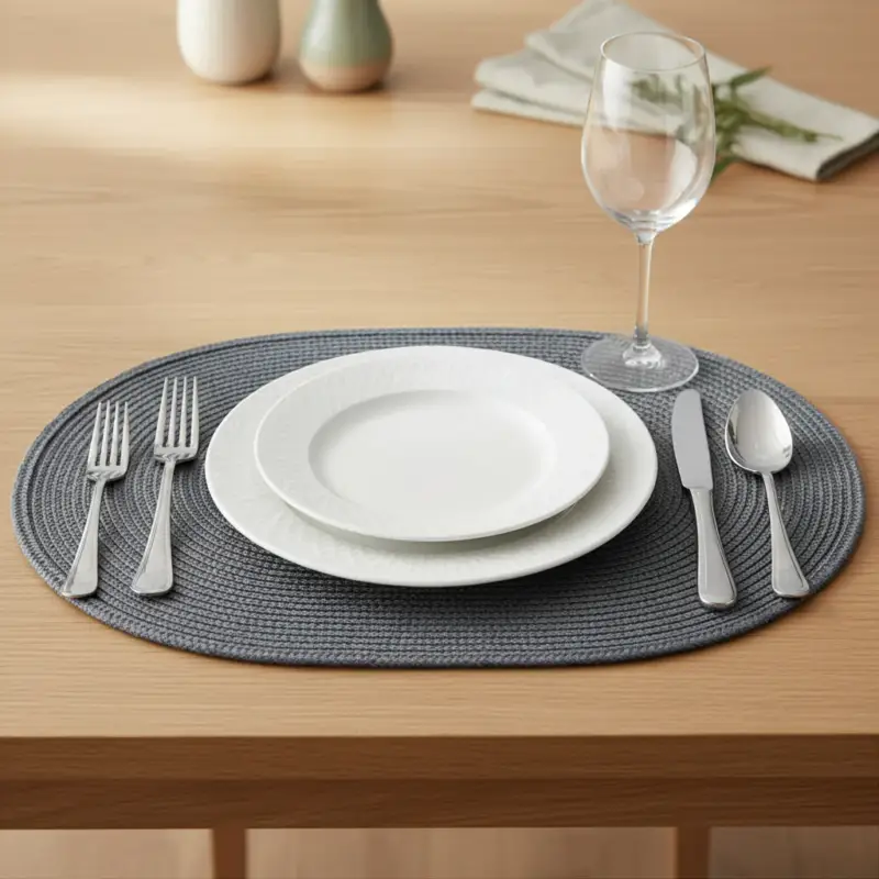 Novità Tovagliette americane per colazione Sottopiatto lavabile ovale 44 cm
