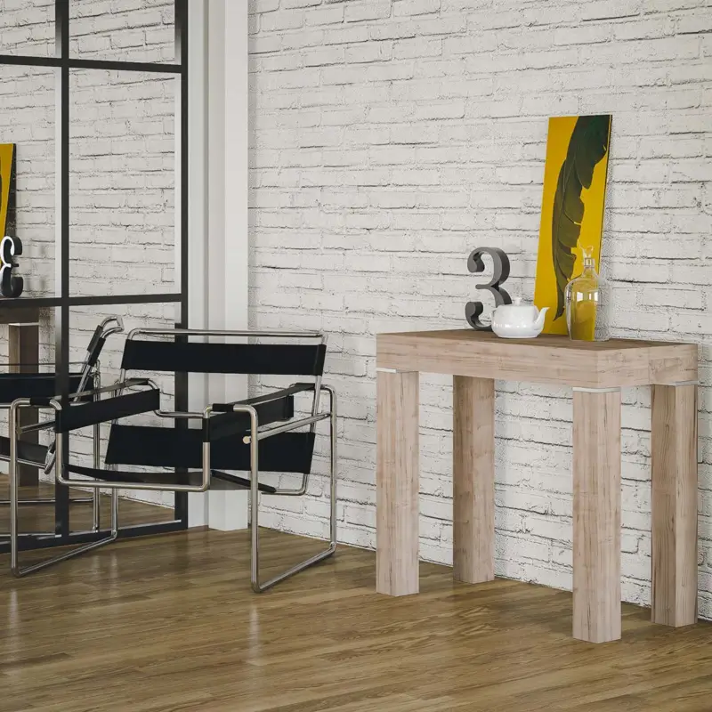 Offerta Speciale Tavolo consolle "Reggio Emilia" allungabile in legno per sala da pranzo
